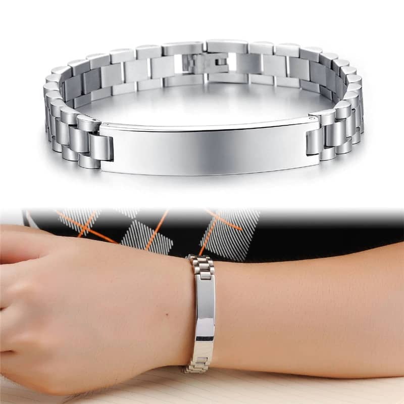 Steel Biker Bracelet Mens Heavy Duty Motorcycle Jewelry