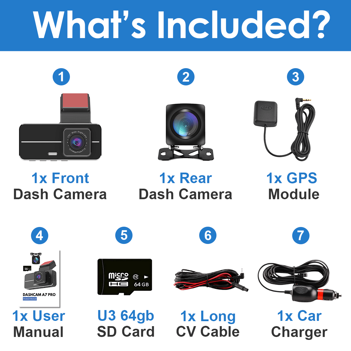 Apex Dash Cam Car Dashboard Camera Full HD Recording Safety Cam