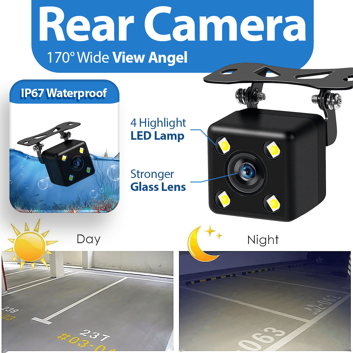 Pro Dash Cam Front and Rear with Free 64GB SD Card