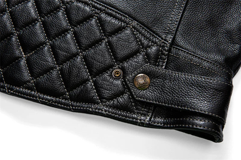 Cowhide Leather Motorcycle Jacket for Bikers and Riders