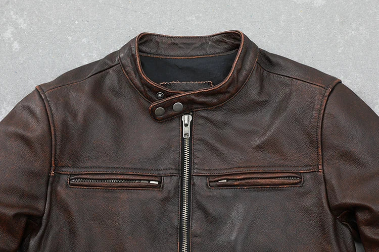 Mens Brown Leather Jacket