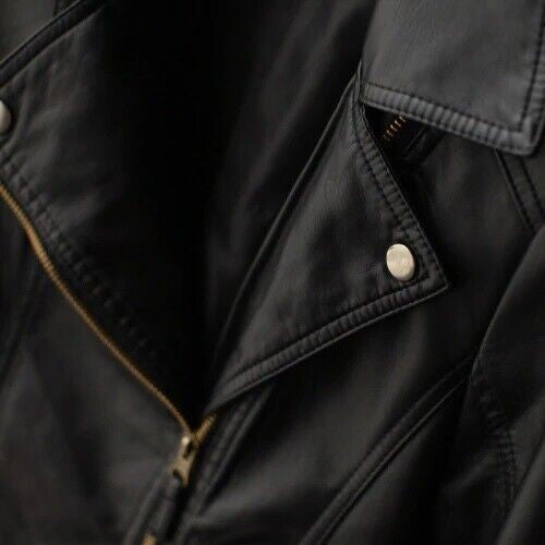 Womens Biker Jacket Regina Leather Moto Coat