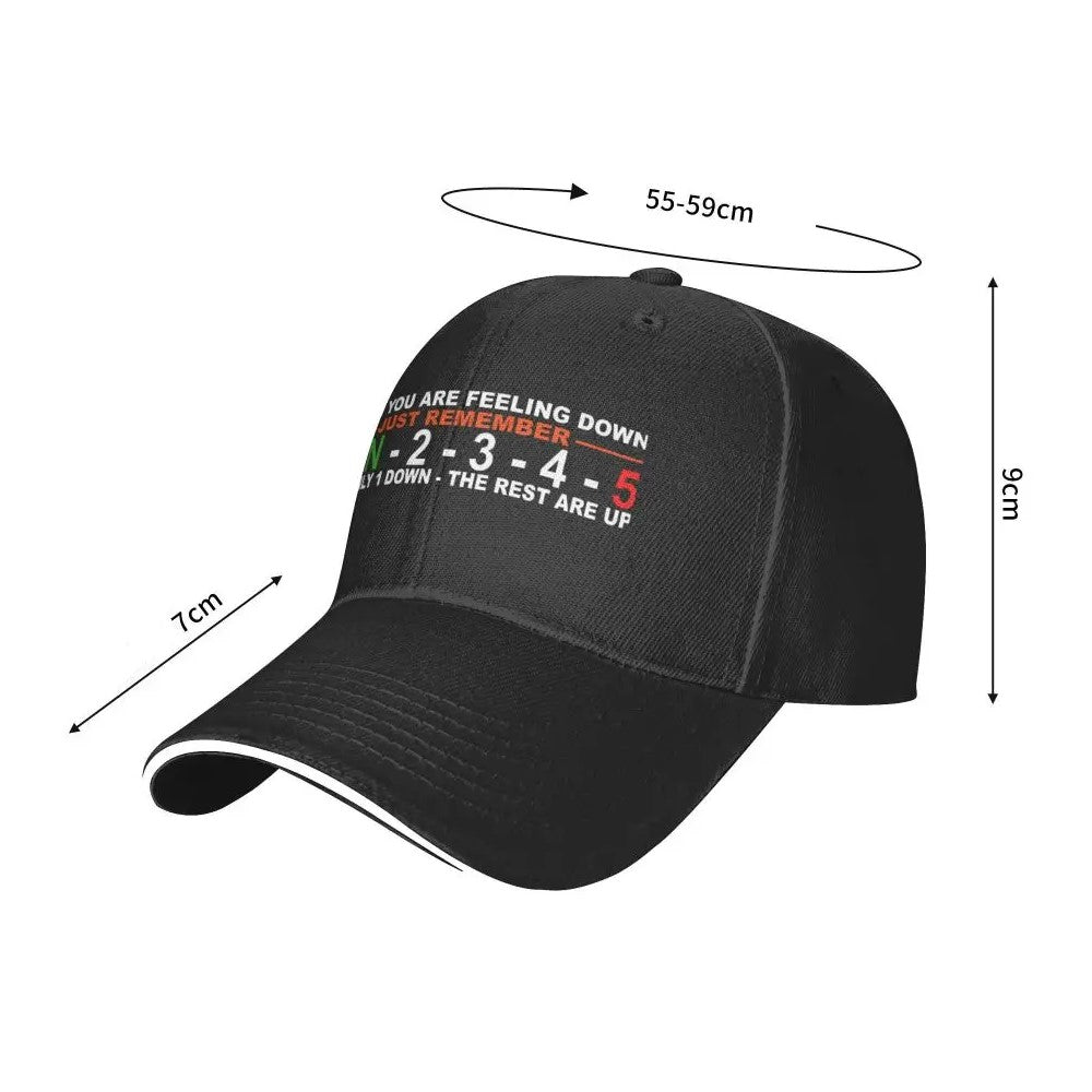 Motorcycle Gear Shift Cap Adjustable Hat for Bikers