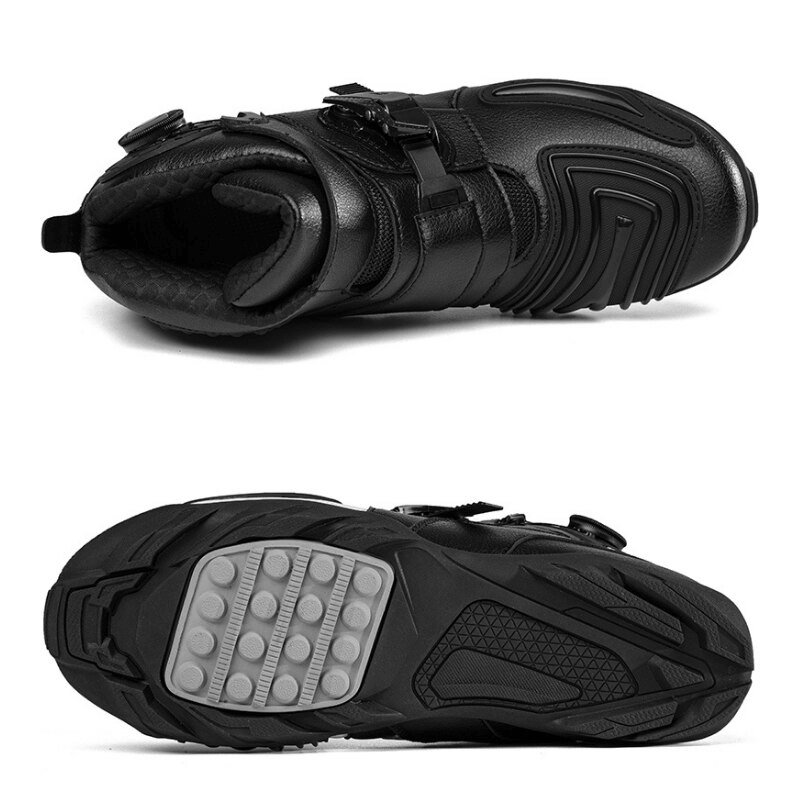 Mens Vintage Motorcycle Boots Classic Riding Shoes