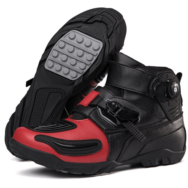 Mens Vintage Motorcycle Boots Classic Riding Shoes