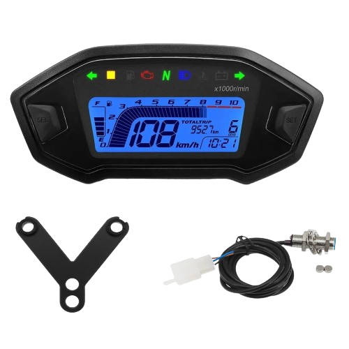Universal Motorcycle Odometer Speedometer Compatible Replacement Gauge