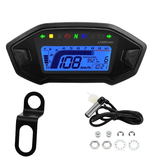 Universal Motorcycle Odometer Speedometer Compatible Replacement Gauge