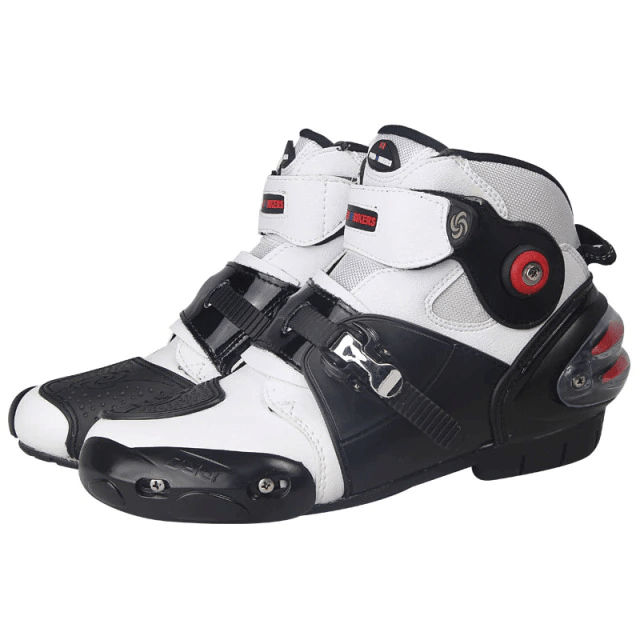 Leather Motorcycle Ankle Boots Speed Biker Mens Biker Riding Shoes