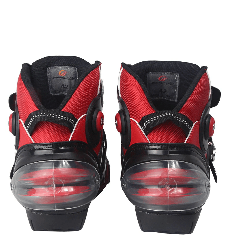 Leather Motorcycle Ankle Boots Speed Biker Mens Biker Riding Shoes