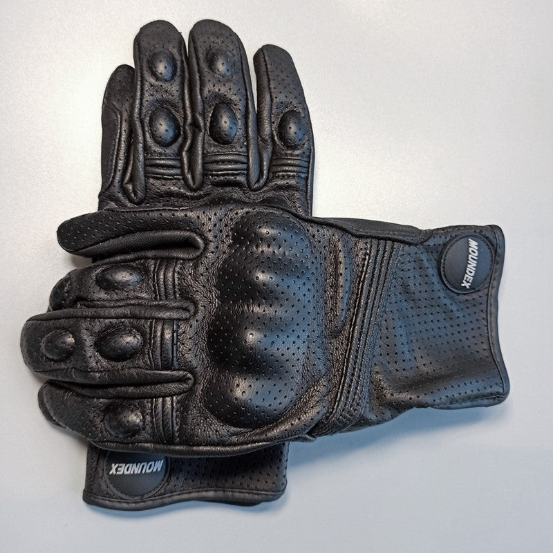 Marcos Leather Motorcycle Gloves Mens Riding Gloves Durable Protective Gear