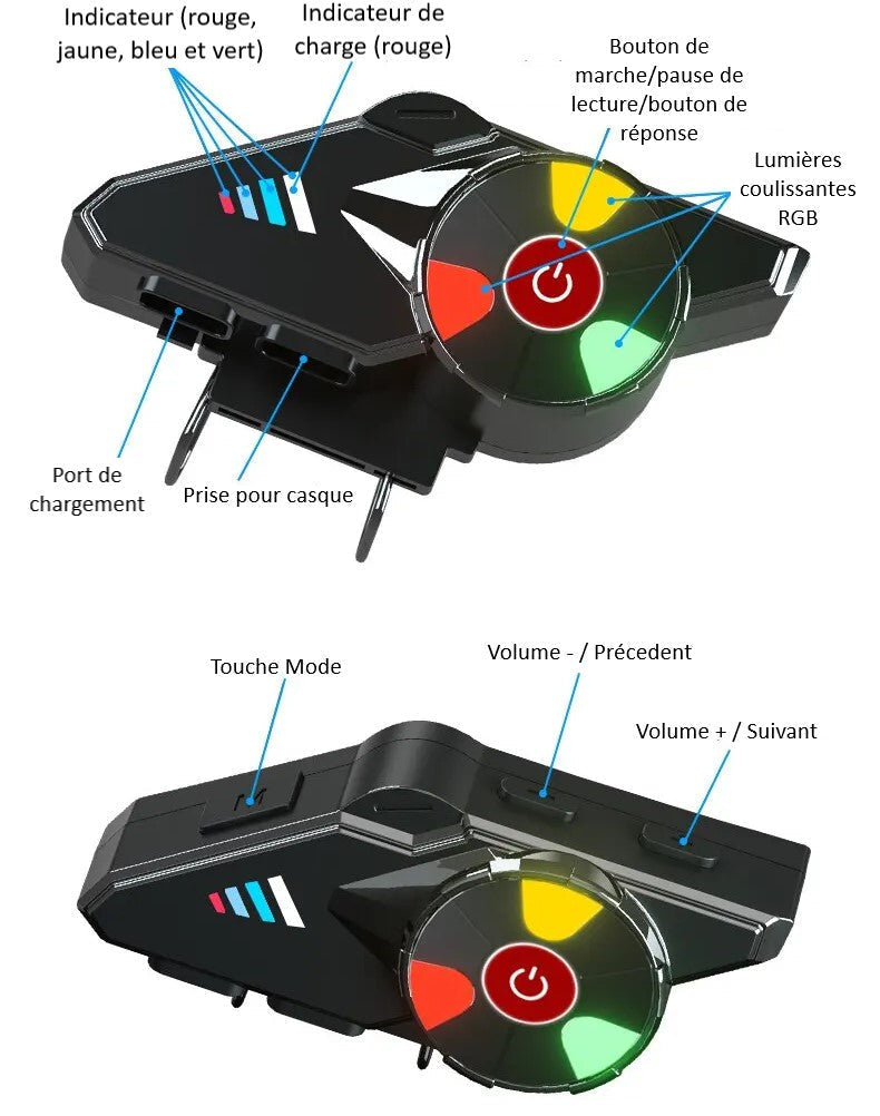 Waterproof Bluetooth Motorcycle Intercom Y60 Wireless Helmet Communicator