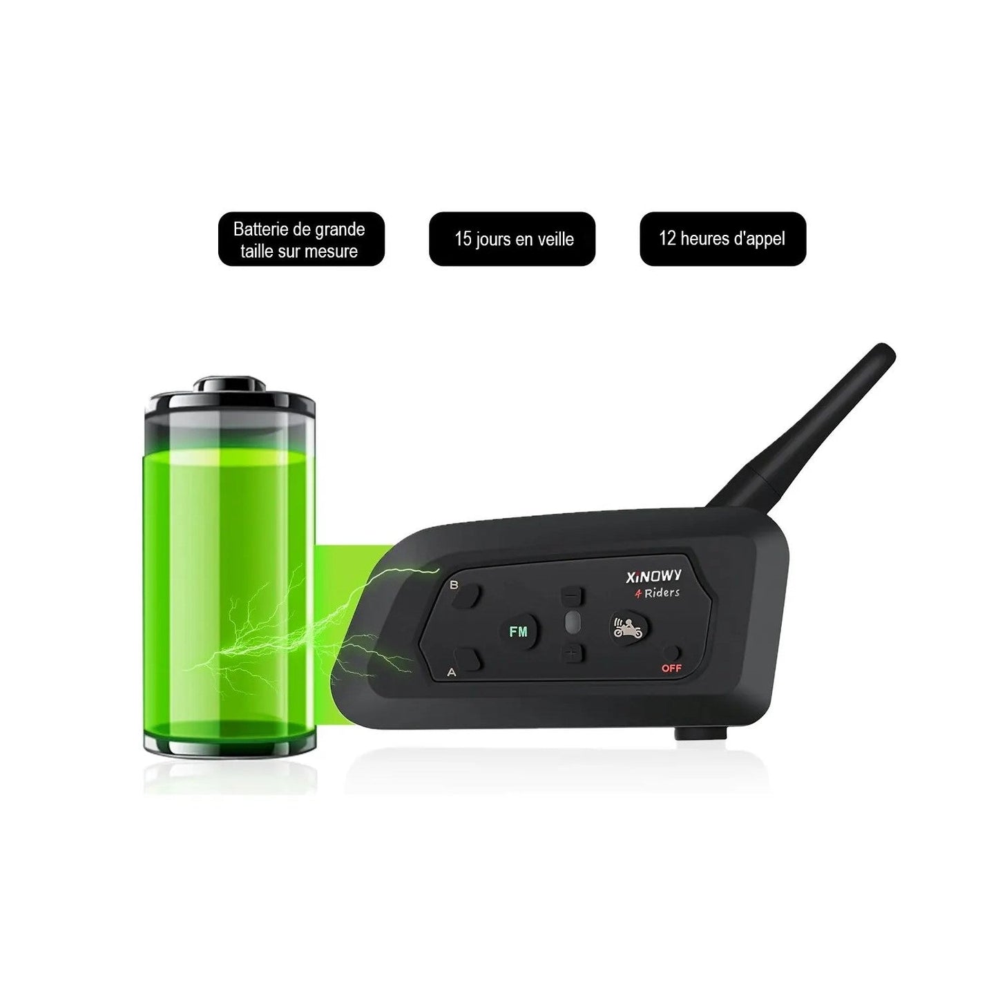 Moto Intercom V4 Pro Bluetooth Communication System for Motorcycles