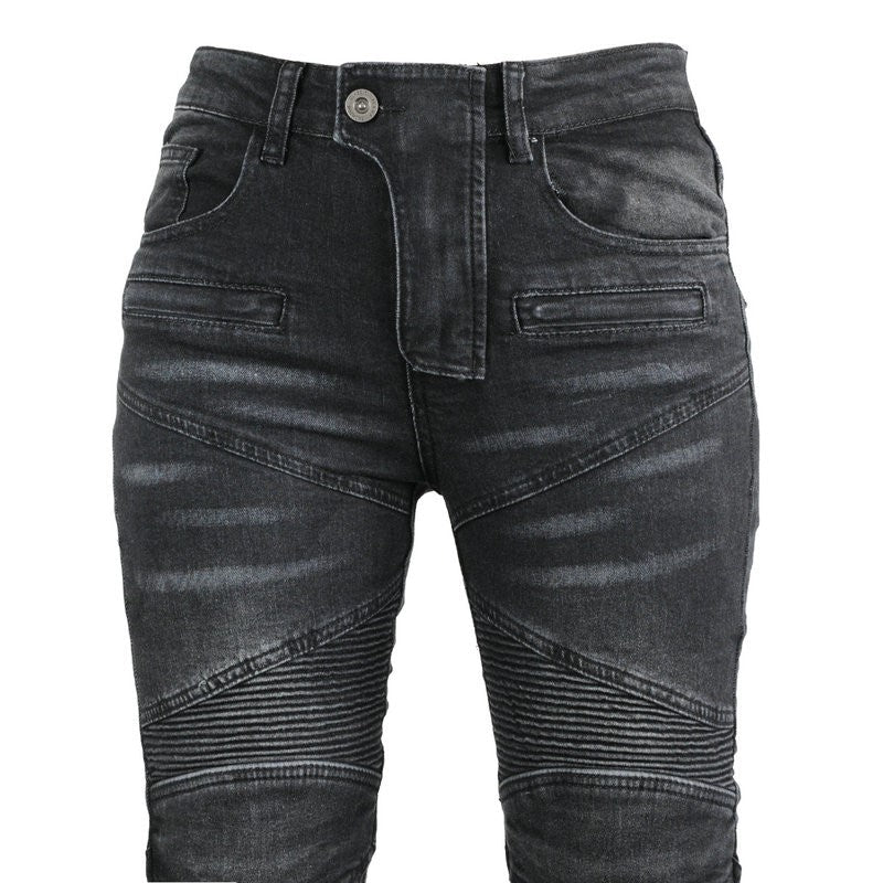 Womens Reinforced Motorcycle Jeans Durable Biker Denim Pants