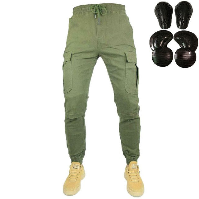Mens Motorcycle Riding Jogger Pants Durable Biker Performance Trousers