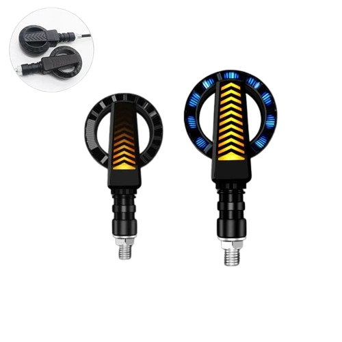Motorcycle Turn Signal Kit LED Blinker Replacement Lights Universal Fit