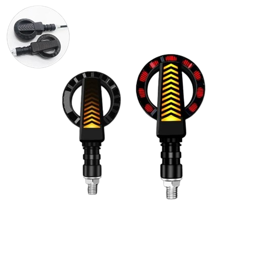 Motorcycle Turn Signal Kit LED Blinker Replacement Lights Universal Fit