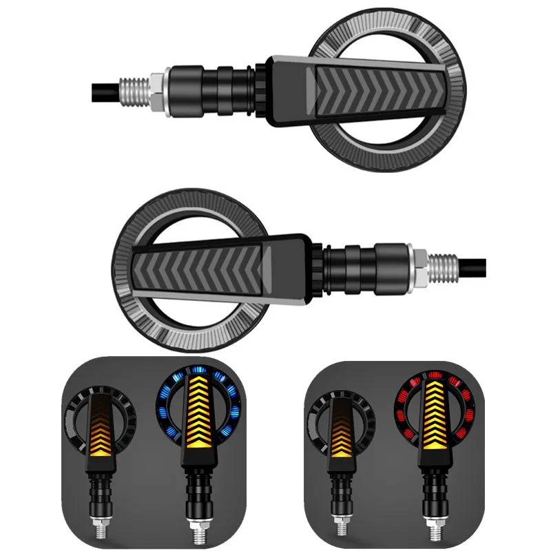 Motorcycle Turn Signal Kit LED Blinker Replacement Lights Universal Fit