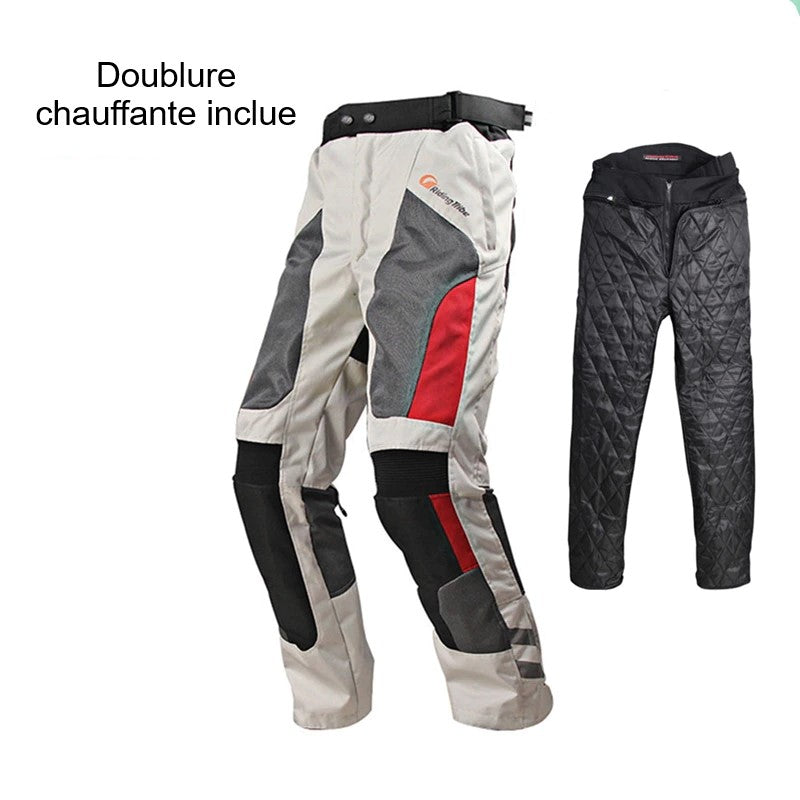 White Motorcycle Pants Summer Winter Riding Gear for Men and Women