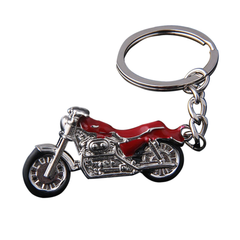 Red Motorcycle Keychain Motorbike Key Ring Accessory
