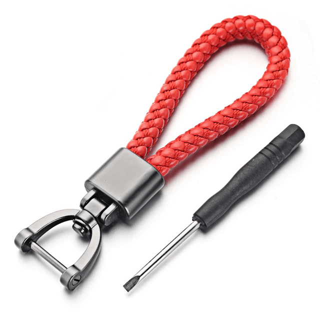 Leather Motorcycle Keychain Key Holder for Men Women Bike Rider Gift