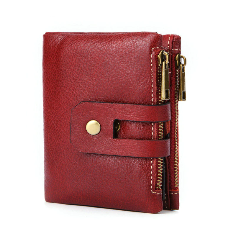 Red Biker Wallet Mens Leather Motorcycle Wallet Slim Durable Wallet