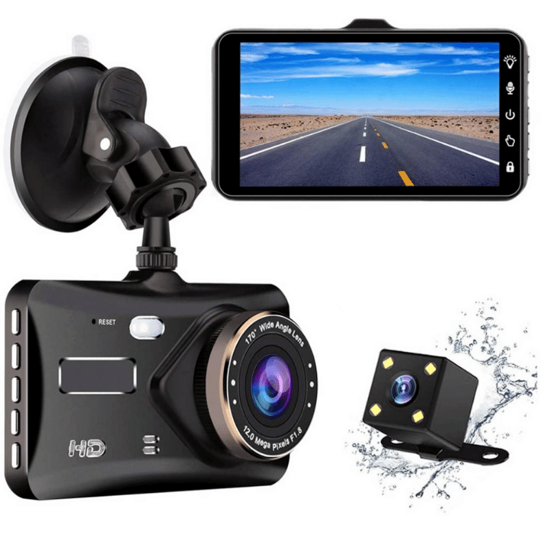 Pro Dash Cam Front and Rear with Free 64GB SD Card