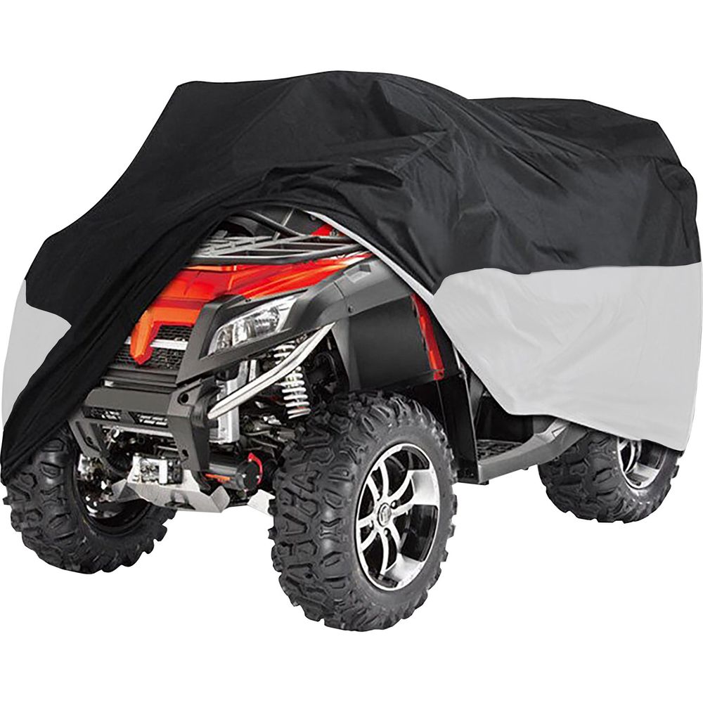 Small Black and Silver Rain Cover for ATV