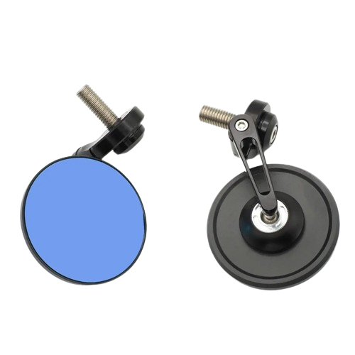 Round Bar End Motorcycle Mirrors Pair Universal Vintage Style