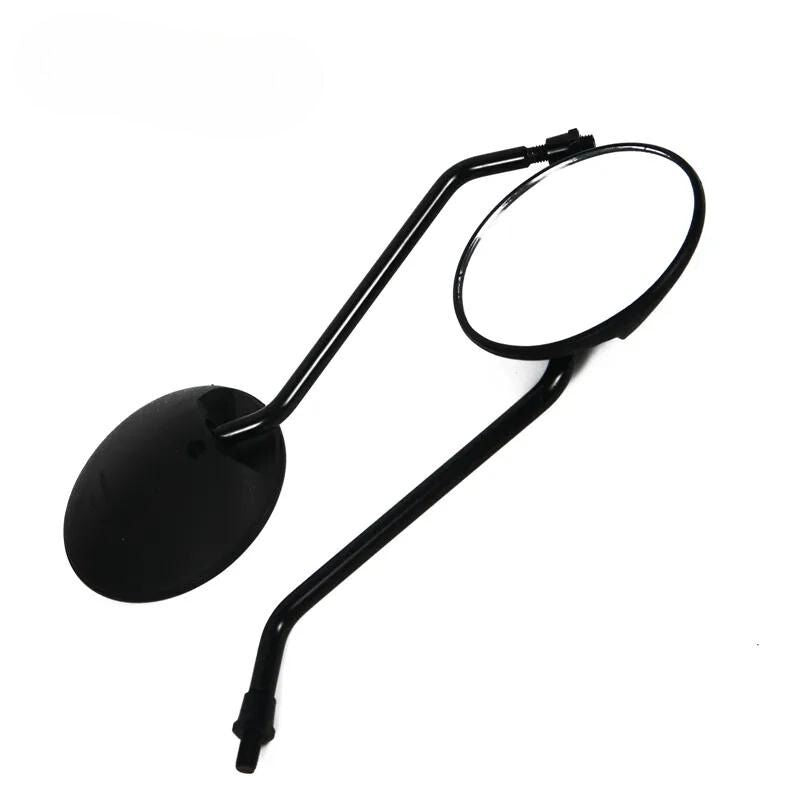 Round Motorcycle and Scooter Side Mirrors Universal Fit Rearview Mirrors
