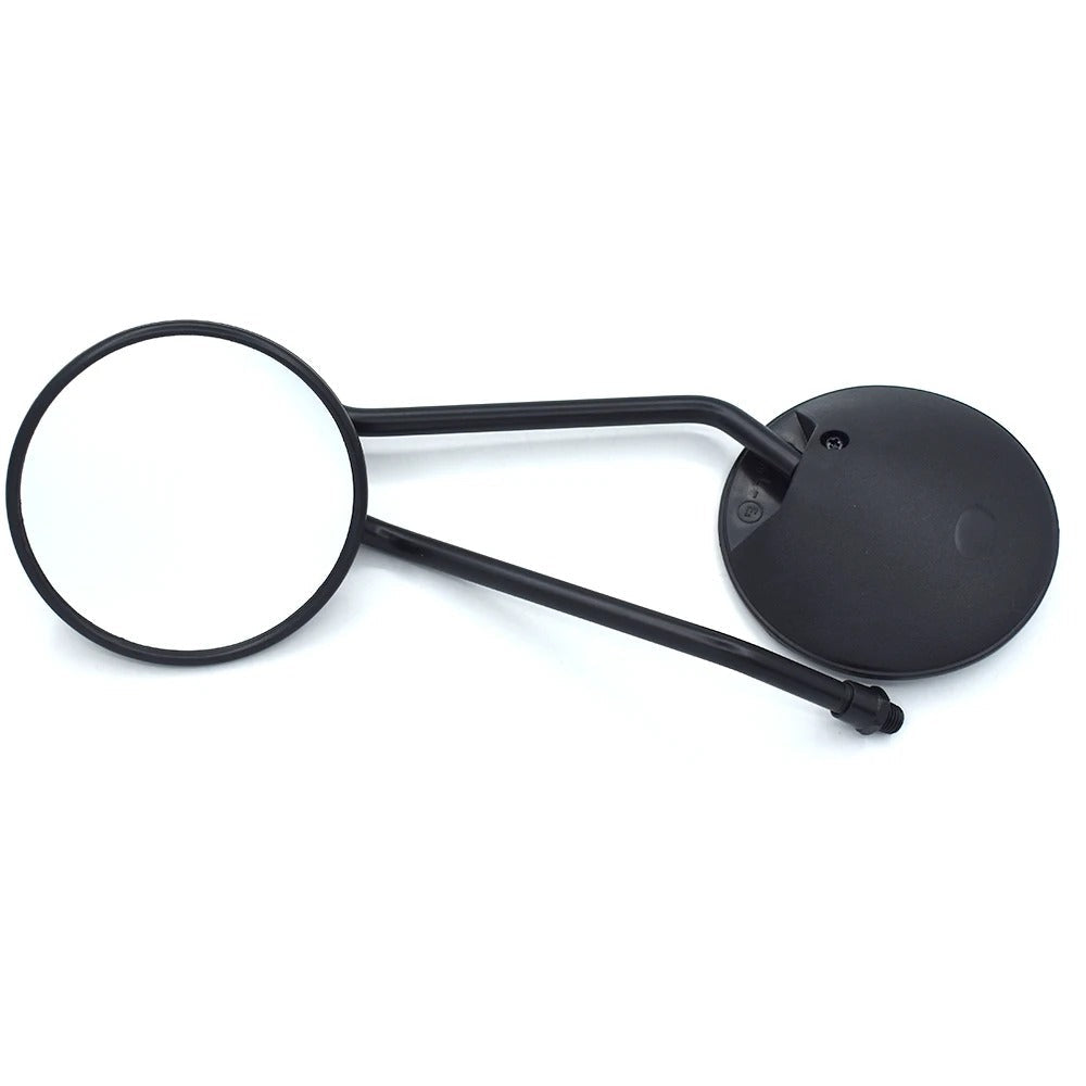 Round Motorcycle and Scooter Side Mirrors Universal Fit Rearview Mirrors