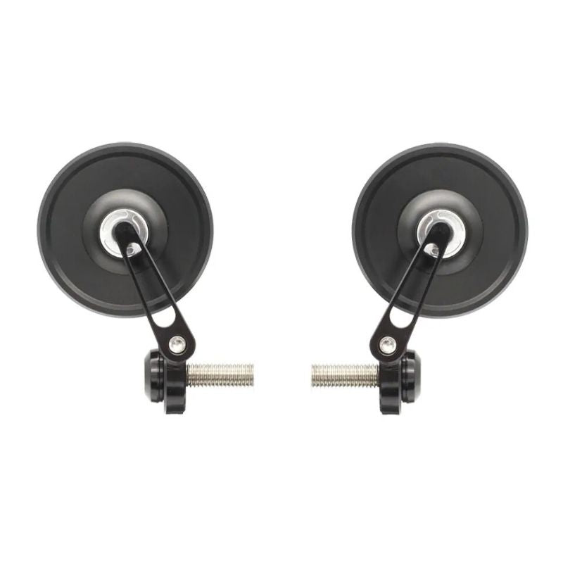 Round Bar End Motorcycle Mirrors Pair Universal Vintage Style