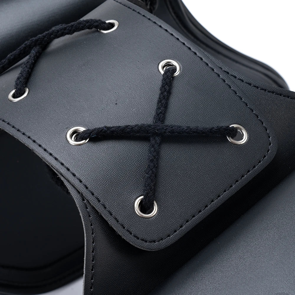 Leather Motorcycle Side Saddle Bag Rider Shoulder Bag