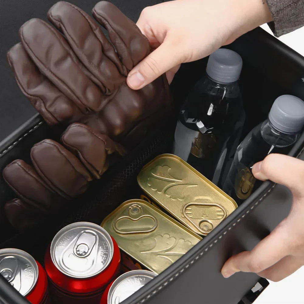 Waterproof 30L Leather Motorcycle Saddle Side Bag