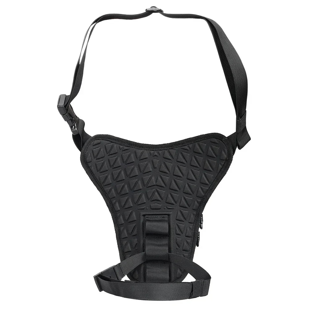 Carbon Fiber Motorcycle Leg Bag Tactical Rider Thigh Pack