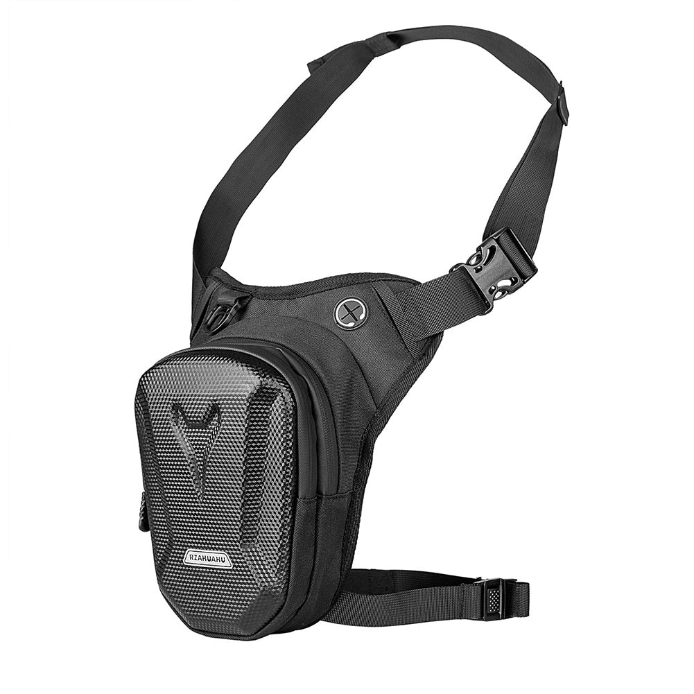 Motorcycle Leg Bag Fabric and Carbon Fiber Lightweight Sling Pouch