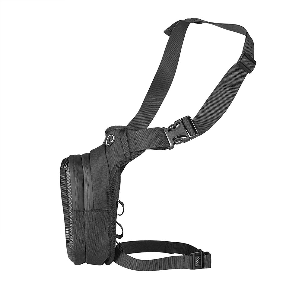 Motorcycle Leg Bag Fabric and Carbon Fiber Lightweight Sling Pouch