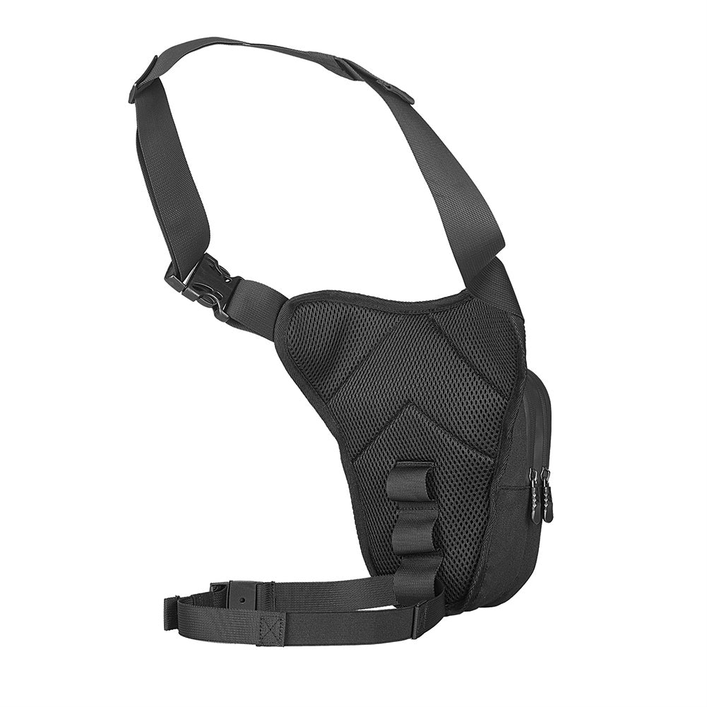 Motorcycle Leg Bag Fabric and Carbon Fiber Lightweight Sling Pouch