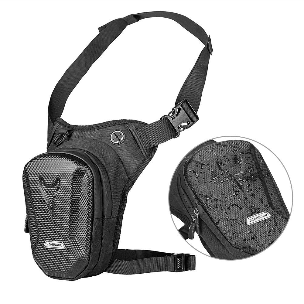 Motorcycle Leg Bag Fabric and Carbon Fiber Lightweight Sling Pouch