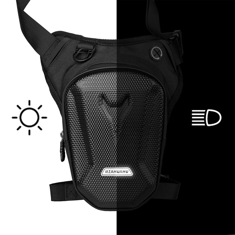 Motorcycle Leg Bag Fabric and Carbon Fiber Lightweight Sling Pouch