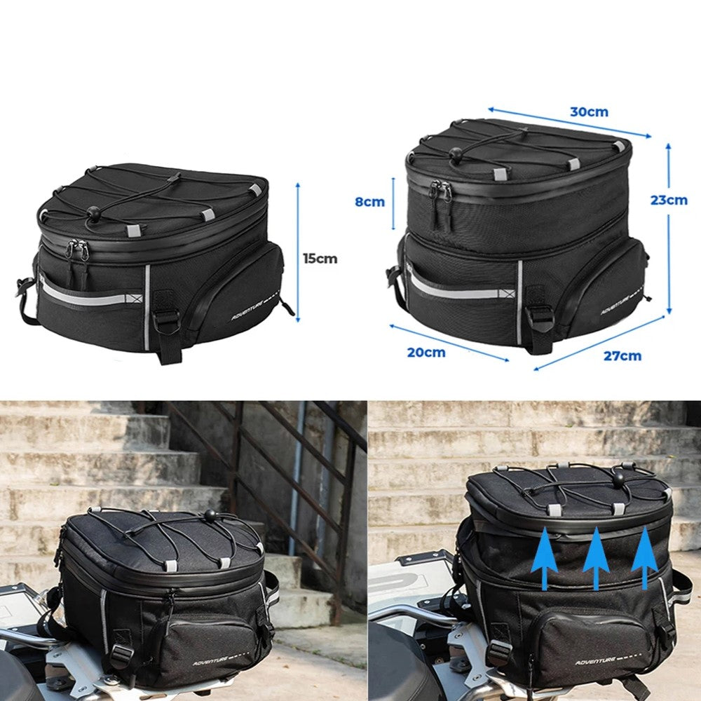 Motorcycle Rear Seat Bag Saddlebag Storage Pack