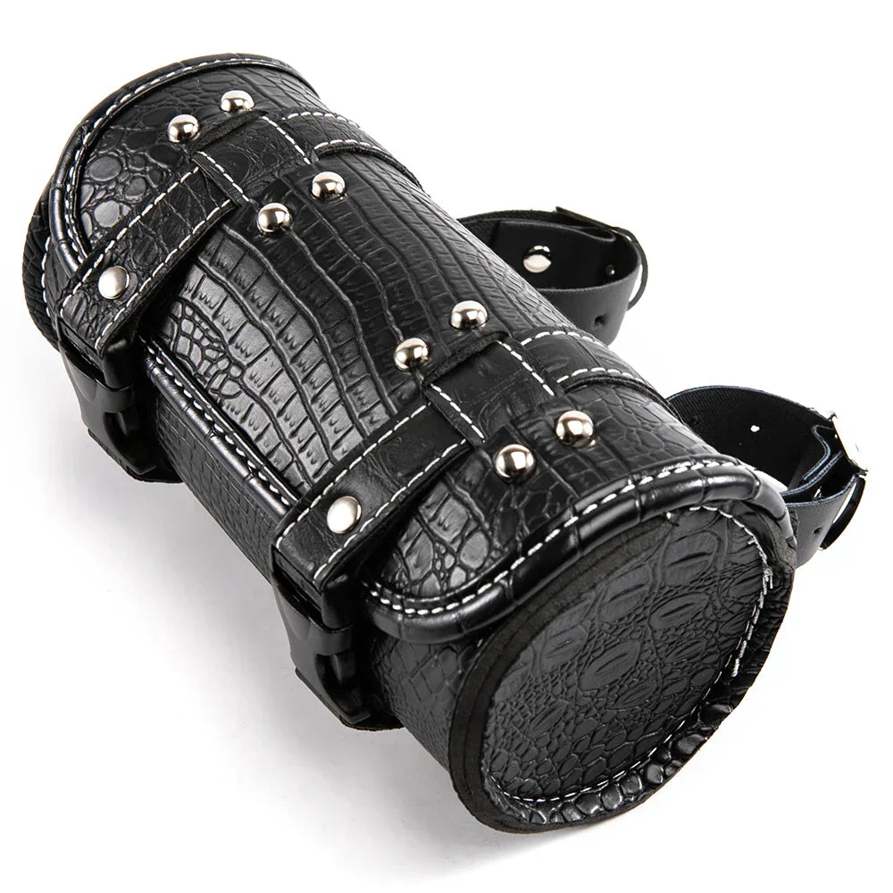 Motorcycle Fork Bags Crocodile Pattern Fork Pouch for Bikes