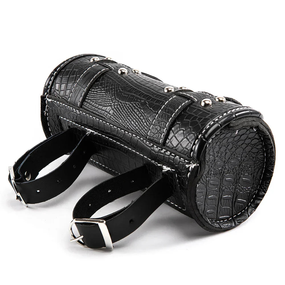 Motorcycle Fork Bags Crocodile Pattern Fork Pouch for Bikes