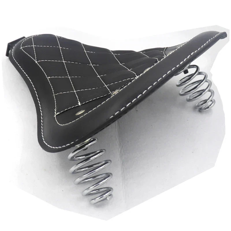 Chopper Motorcycle Seat with Rivets Custom Bobber Saddle