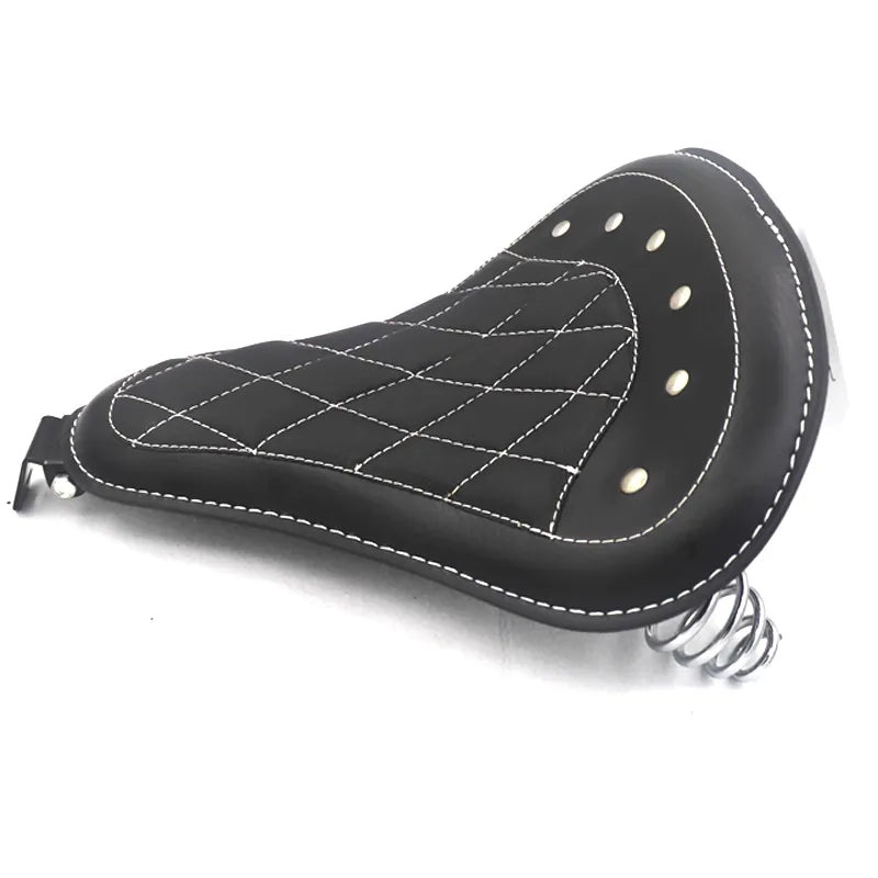 Chopper Motorcycle Seat with Rivets Custom Bobber Saddle