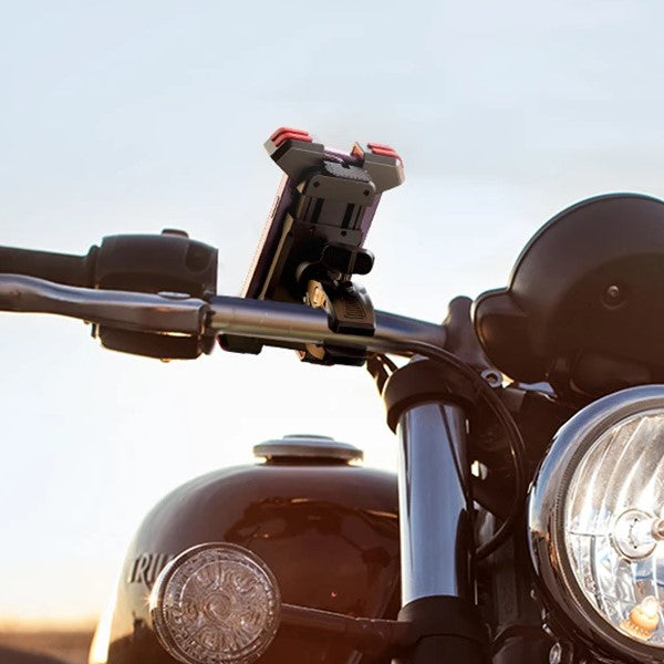 Motorcycle Phone Mount Quick Release Clamp Holder Adjustable Grip Cell Phone Bracket