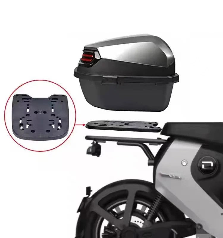 30L Gray Motorcycle Top Case Trunk Storage Box