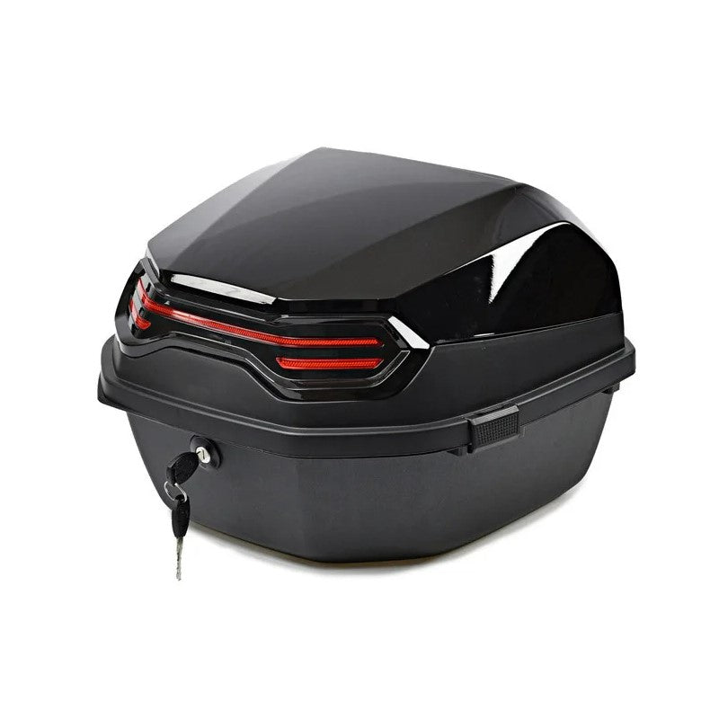 30L Black Motorcycle Top Case Storage Box