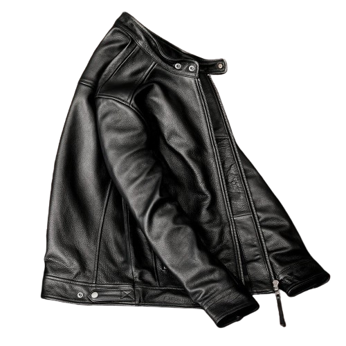 Slim Biker Leather Blazer Jacket for Men