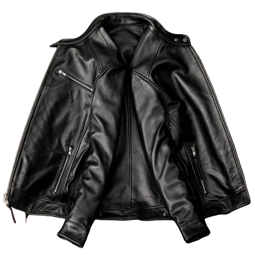 Slim Biker Leather Blazer Jacket for Men