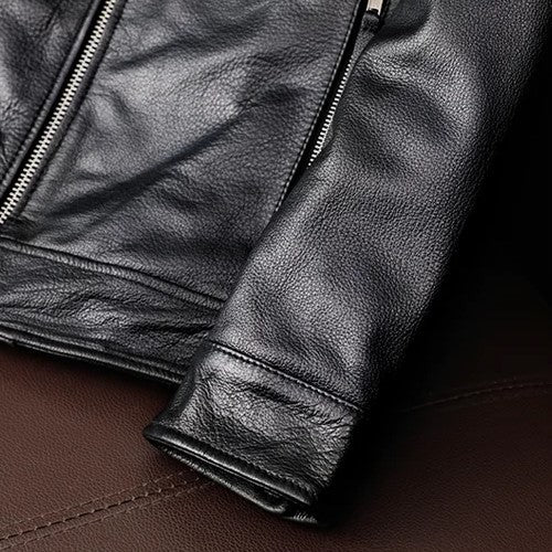 Slim Biker Leather Blazer Jacket for Men